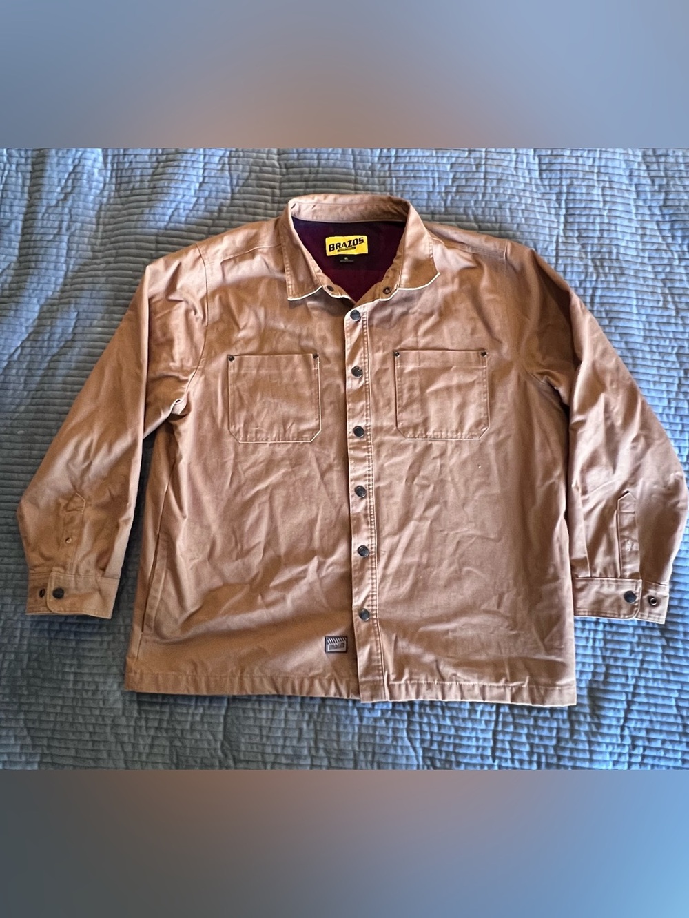 Brazos Men's Tan Lightweight Shirt Jacket
